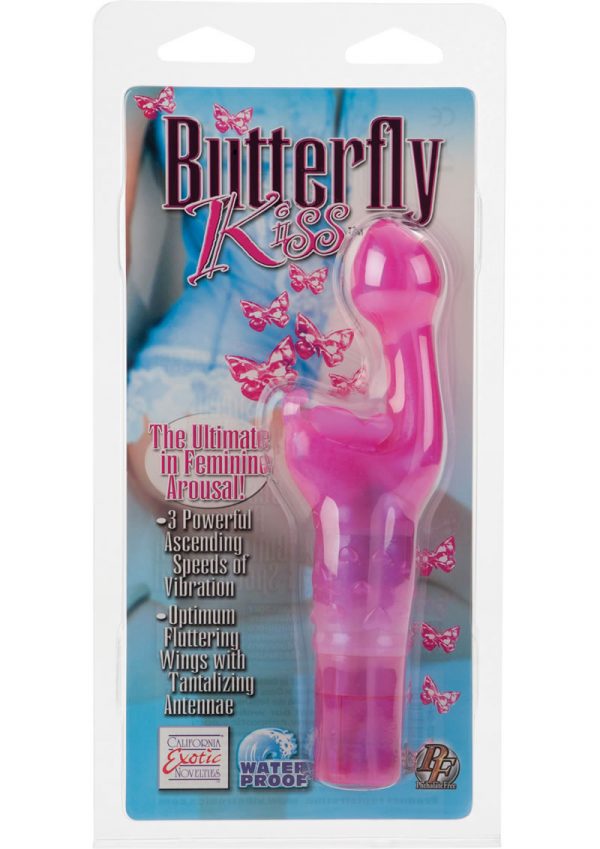 BUTTERFLY KISS MULTISPEED WATERPROOF 3 INCH PINK