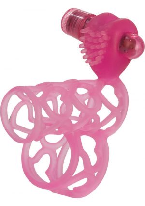 Lovers Cage With Removable Micro Stimulator Waterproof 3 Inch Pink