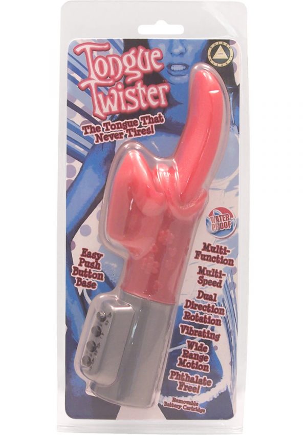 TONGUE TWISTER VIBRATOR PINK WATERPROOF