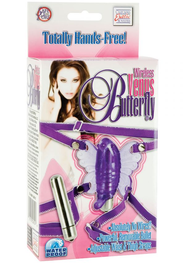 WIRELESS VENUS BUTTERFLY WITH REMOVABLE BULLET PURPLE