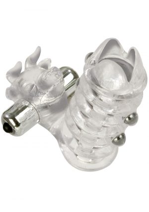 El Toro Enhancer With Beads With Removable Stimulator Waterproof 3.5 Inch Clear