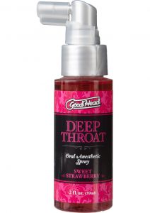 Goodhead Deep Throat Oral Anesthetic Spray Sweet Strawberry 2 Ounce