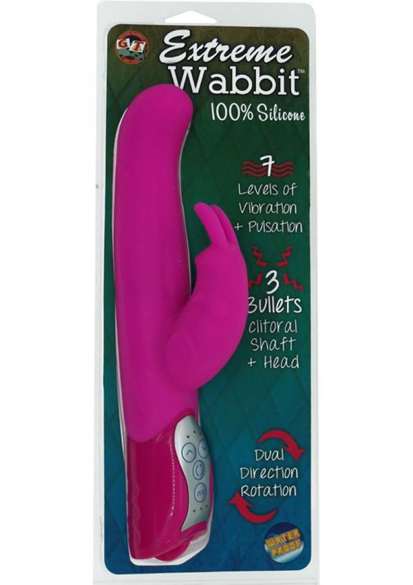 Extreme Wabbit Silicone Rabbit Vibrator Waterproof Pink