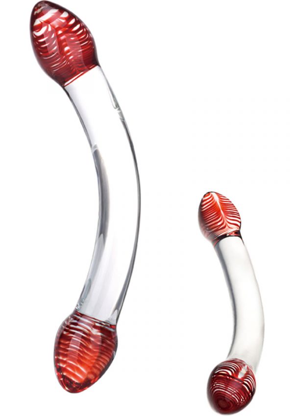 Glas Red Head Double Dildo