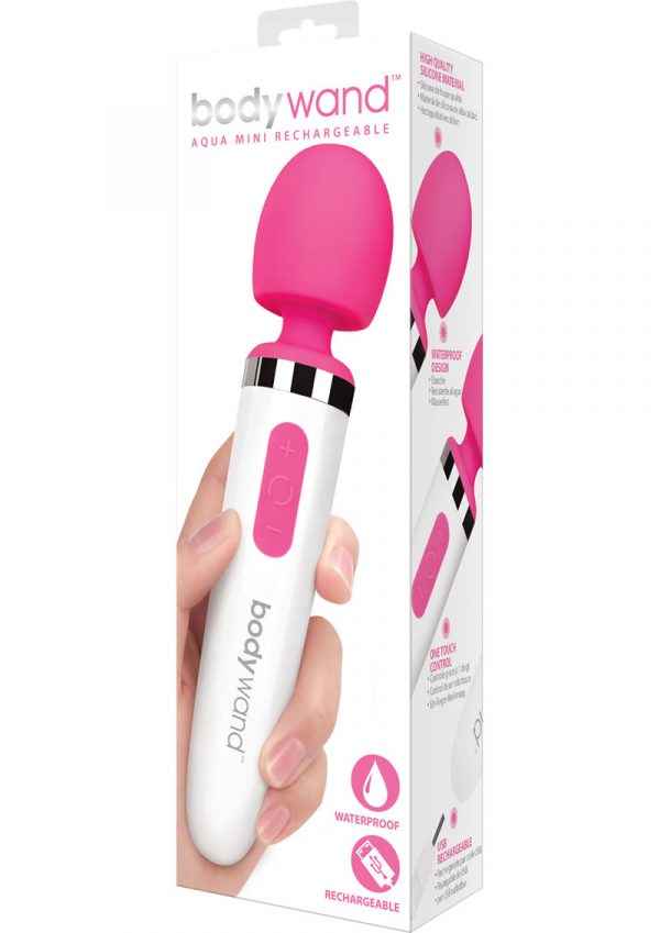 Bodywand Aqua Mini Rechargeable Silicone Massager Waterproof Pink