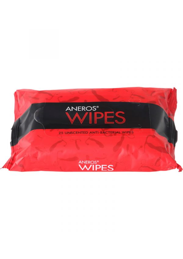 Aneros Unscented Anti-Bacterial Wipes 25 Wipes Per Pack