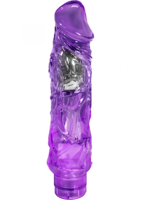 Naturally Yours Wild Ride Jelly Realistic Vibrator Waterproof Purple 9 Inch