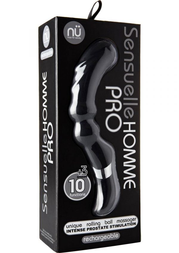 Homme Pro Rolling Ball Massager For Prostate Stimulation Black