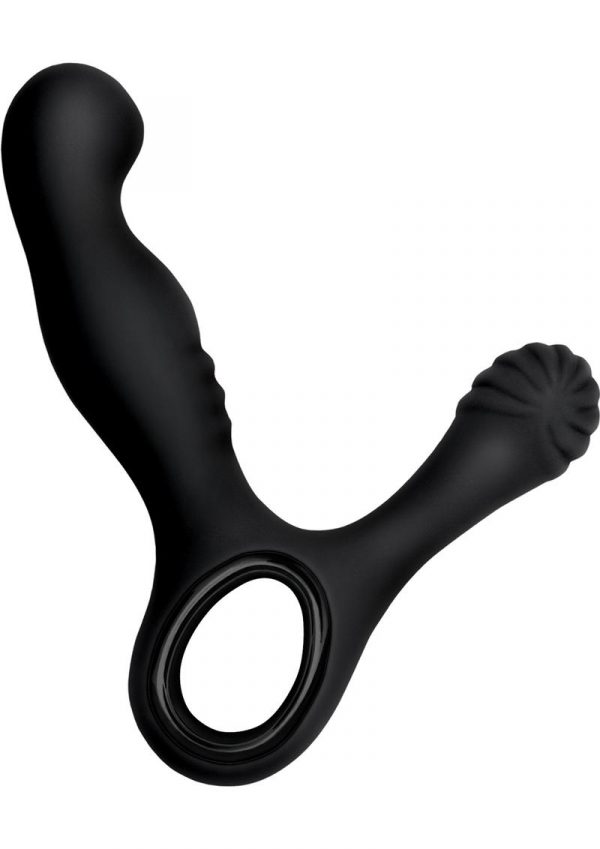 Renegade Revive Silicone Rechargeable Dual Stimulator Bendable Male Massager - Black