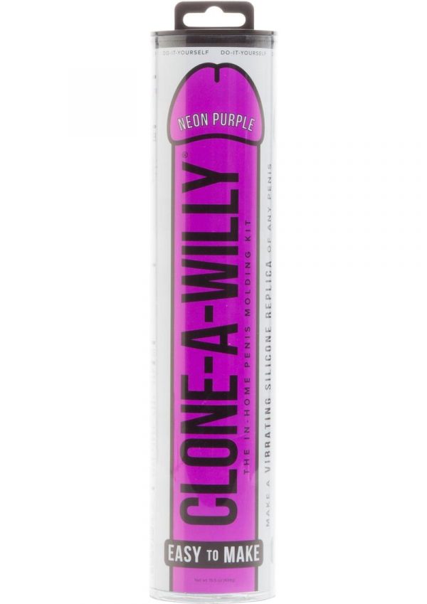 Clone A Willy Silicone Vibrating In Home Penis Molding Kit Neon Purple