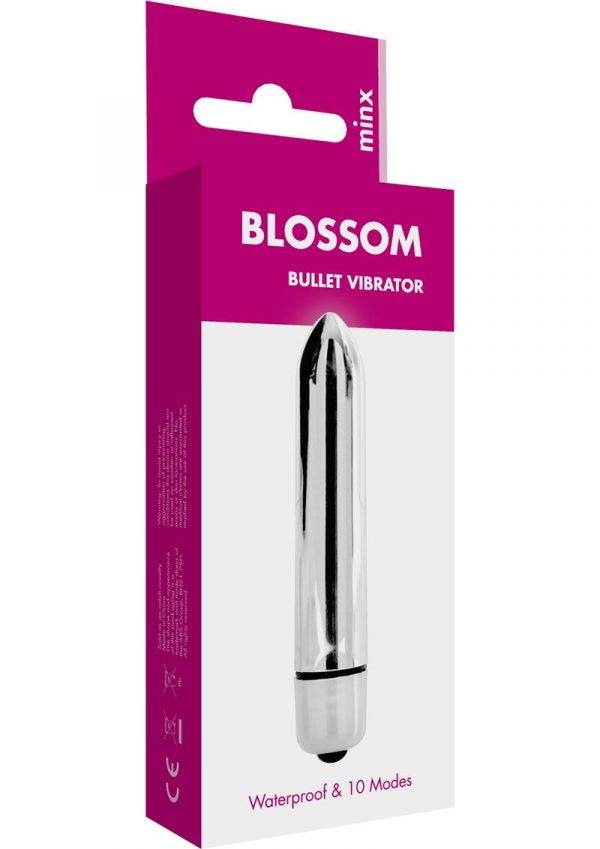 Minx Blossom Bullet Vibrator 10 Modes Waterproof Silver 3.7 Inch