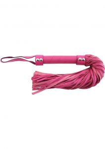 Rouge H Style Handle Leather Flogger Pink