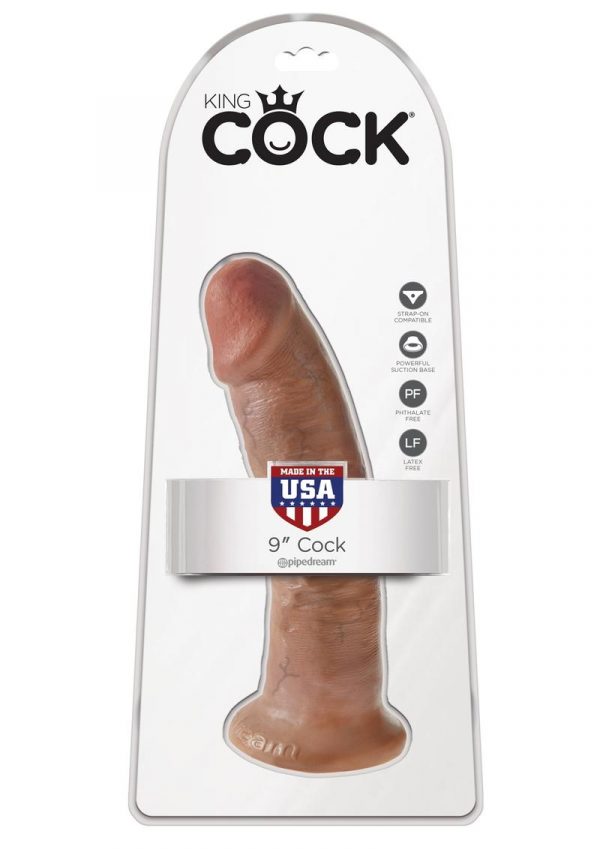 King Cock Realistic Dildo Tan 9 Inch