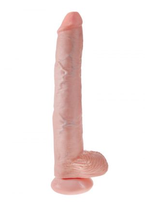 King Cock Realistic Dildo With Balls Flesh 14 inch