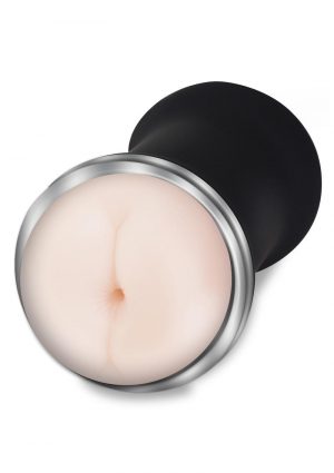 Zolo DP Stroker Discreet Double Entry Textured Masturbator Black