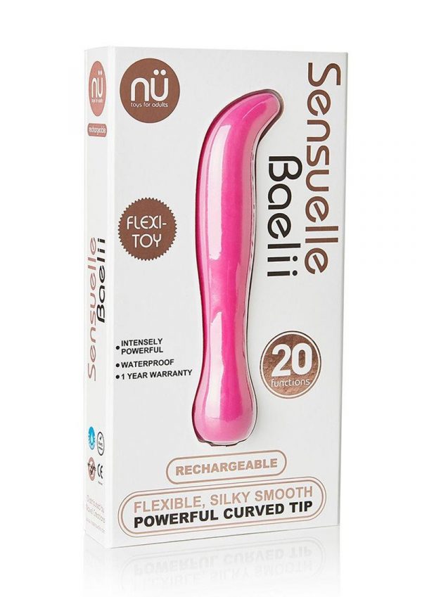 Baelii USB Rechargeable Flexible Silicone Vibrator Waterproof Magenta