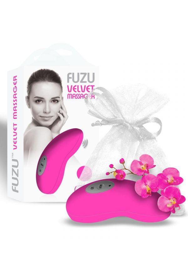 Fuzu Velvet Palm Massager Neon Pink