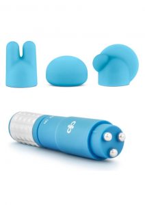 Rose Revitalize Massage Kit With Silicone Attachments Waterproof Blue