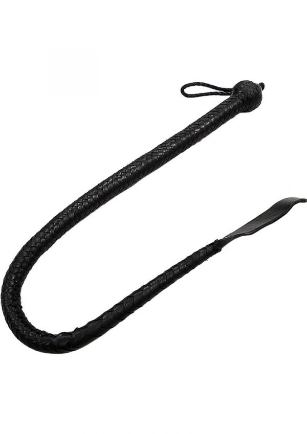 Rouge Devil Tail Leather Whip Black