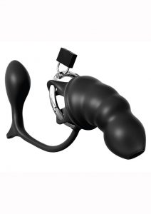 Anal Fantasy Elite Silicone Ass Gasm Cock Blocker Chastity Cage Black