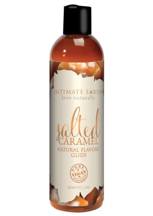 Intimate Earth Natural Flavors Glide Salted Caramel 2oz