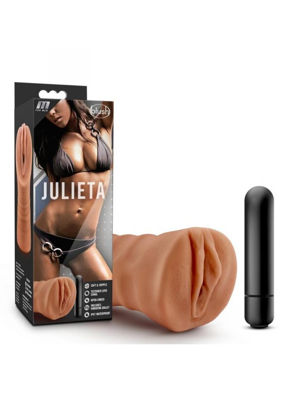 M For Men Julieta Stroker With Bullet - Vagina - Caramel