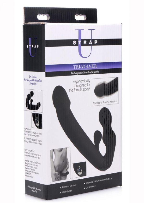 Strap U Tri-volver Strapless Strap On Vibrating