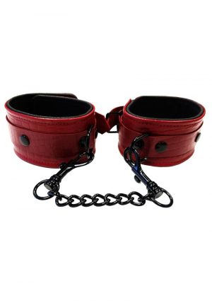 Rouge Anaconda Wrist Cuff Bondage Burg/Black