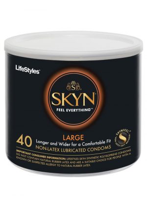 Lifestyles Skyn Large 40 Non-Latex Lubricated Condoms Bowl