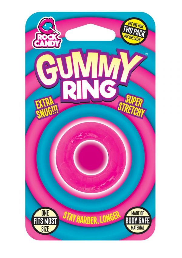 Rock Candy Gummy Ring Cock Ring One Size Fits Most Pink