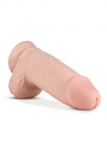 Au Naturel 2.75 Pounder Dildo Non Vibrating Suction Cup Base Flesh