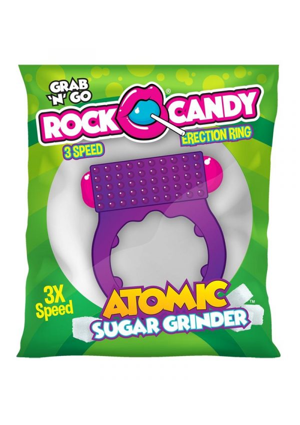 Rock Candy Atomic Sugar Grinder Vibrating Cock Ring - Purple