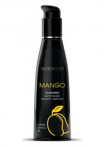 Wicked Aqua Water Based Flavored Lubricant Mango 4oz