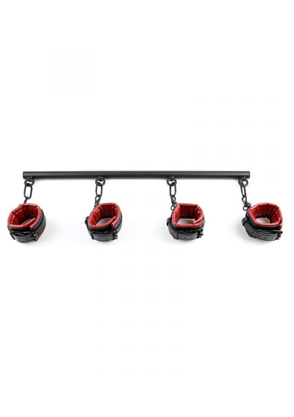 Saffron Spreader Bar andamp; Cuff Set - Black/Red