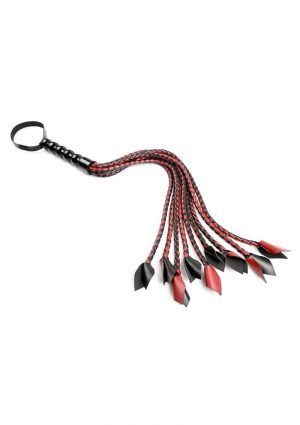 Saffron Braided Flogger - Black/Red