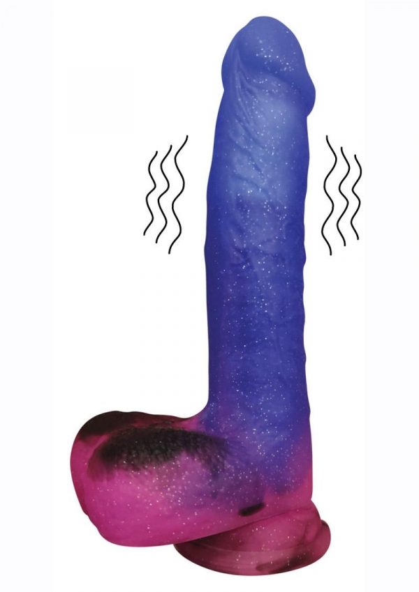 Stardust Milky Way Silicone Dildo 8.5in - Multi-Color