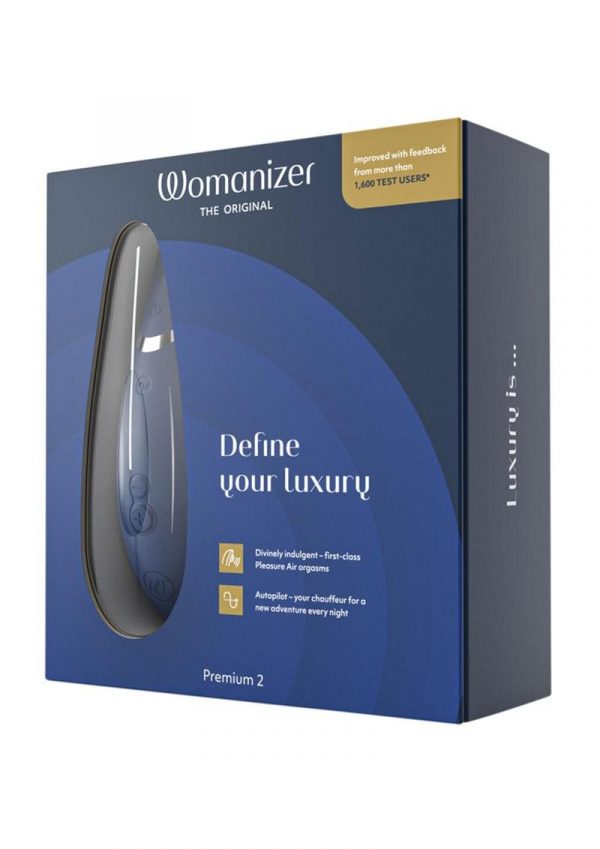 Womanizer Premium 2 Rechargeable Silicone Clitoral Stimulator - Blueberry