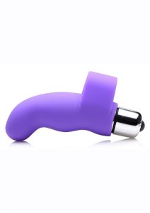 Gossip G-Thrill Silicone Finger Vibe with Full Size Bullet - Purple