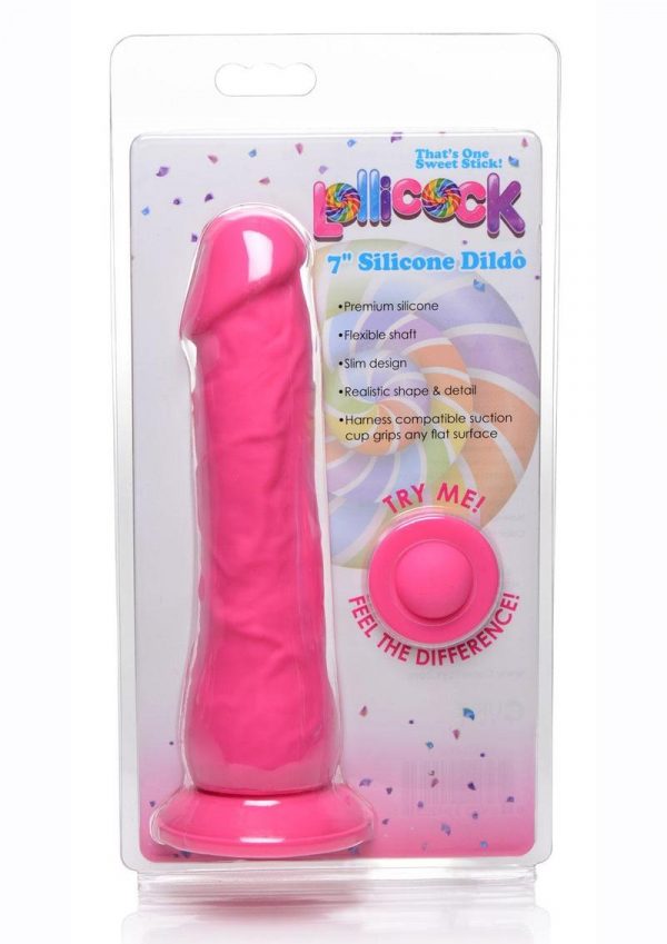 Lollicock Silicone Dildo 7in - Cherry