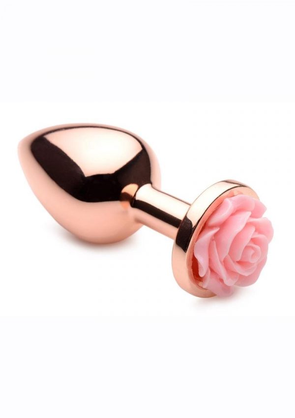 Booty Sparks Aluminum Anal Plug - Medium - Pink/Rose Gold