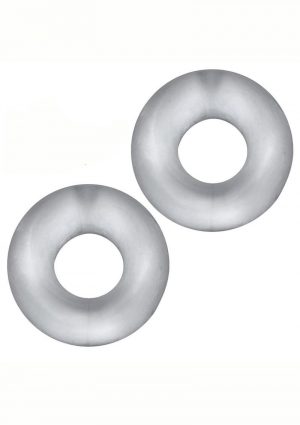 Hunkyjunk Stiffy Bulge Silicone Cock Rings (2 pack) - Clear Ice