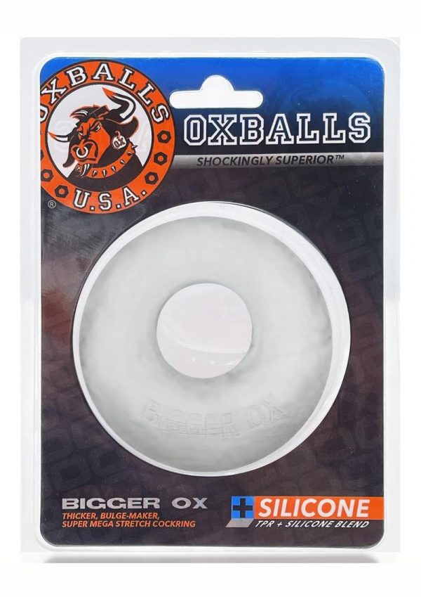 Oxballs Bigger Ox Silicone Cock Ring - Clear Ice