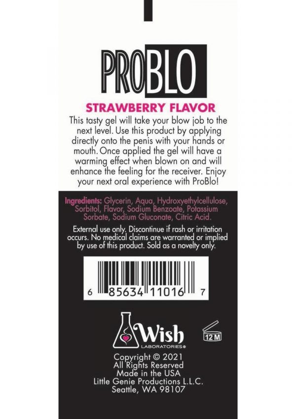 ProBlo Oral Pleasure Flavored Gel 1.5oz - Strawberry