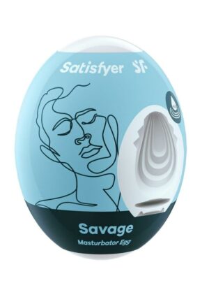 Satisfyer Masturbator Egg 3 Pack Set (Savage) - Blue