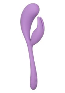 Elle Liquid Silicone Dual Flicker Rechargeable Vibrator - Purple