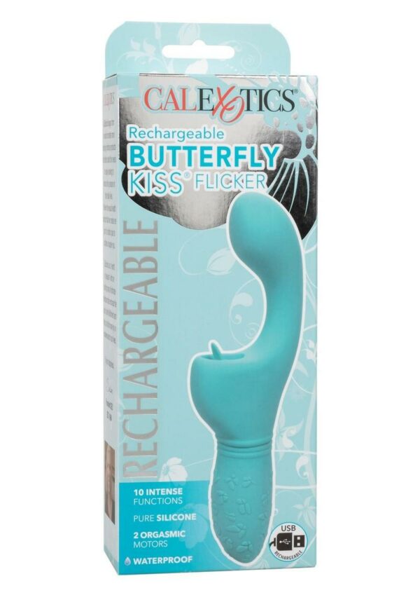 Rechargeable Butterfly Kiss Silicone Flicker - Blue