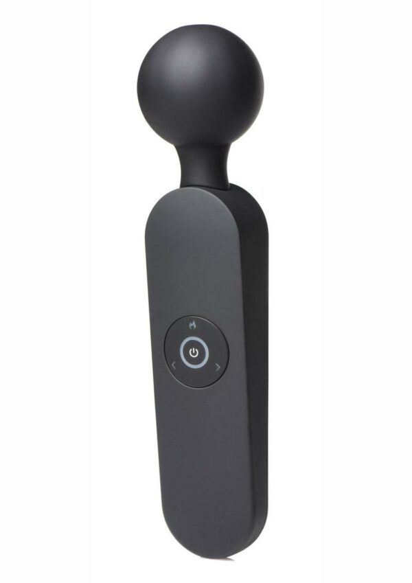 Master Series Thunder Wand 72X Rechargeable Silicone Heating Wand Massager - Black