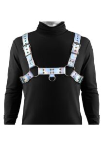 Cosmo Harness Dare Chest Harness - Large/XLarge - Rainbow